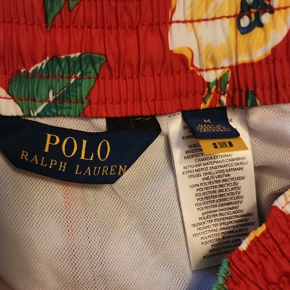 Polo Ralph Lauren Red Floral Swim Trunks - Picture 5 of 5